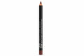 A single NYX Professional Makeup matte lip liner pencil in a dark brown shade, shown vertically against a plain white background.