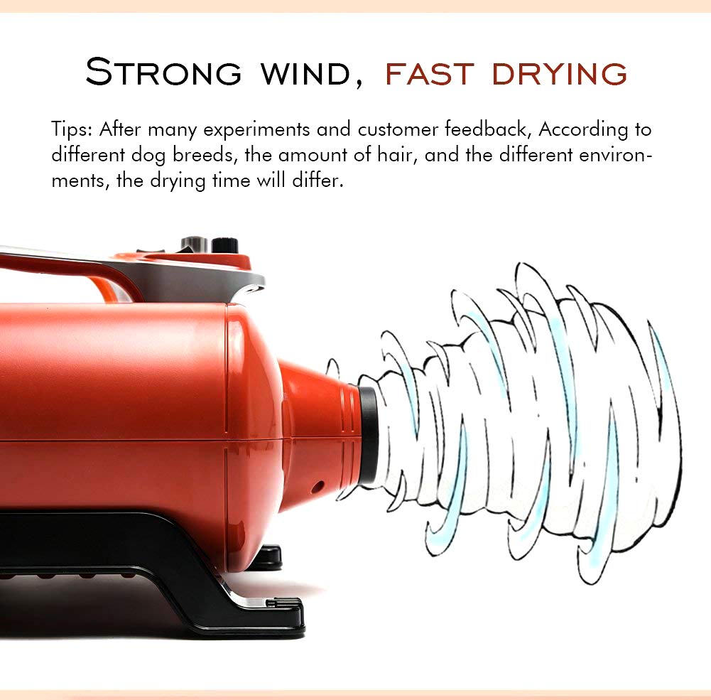 High Velocity Professional Dog Pet Grooming Hair Drying Blower 6.0HP