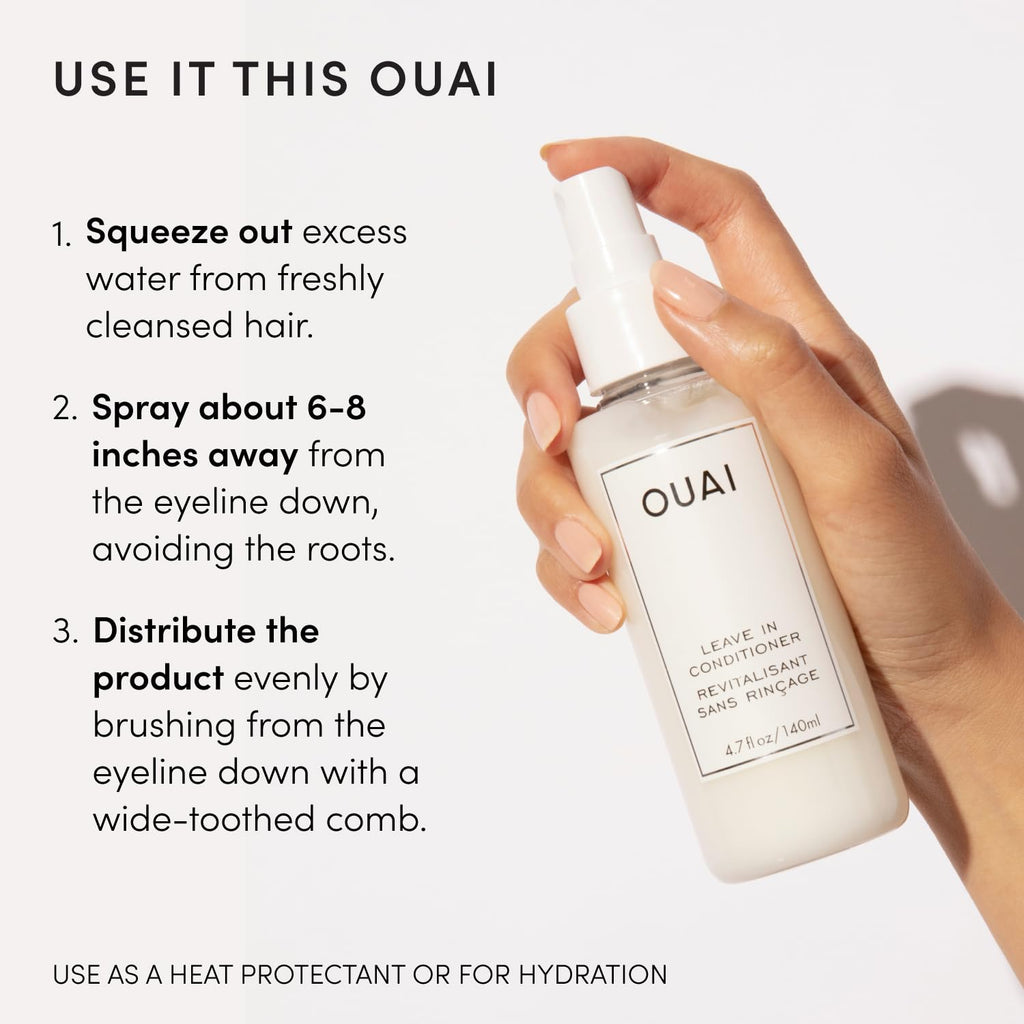 OUAI Leave In Conditioner & Heat Protectant for Hair (4.7 oz)