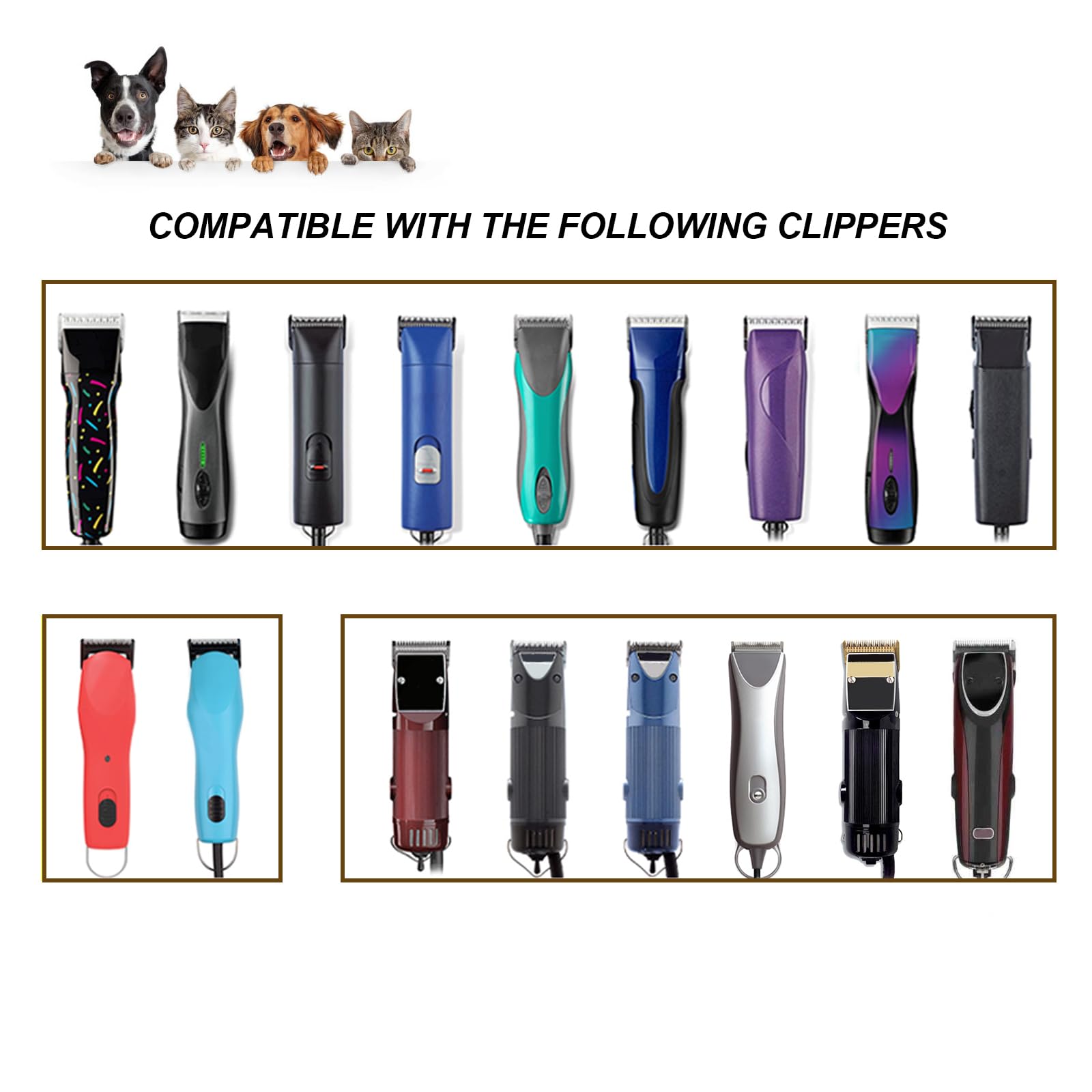YAZIYIR Wide Pet Dog Grooming Detachable Blades Kit