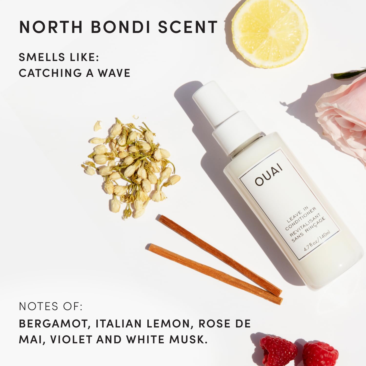 OUAI Leave In Conditioner & Heat Protectant for Hair (4.7 oz)