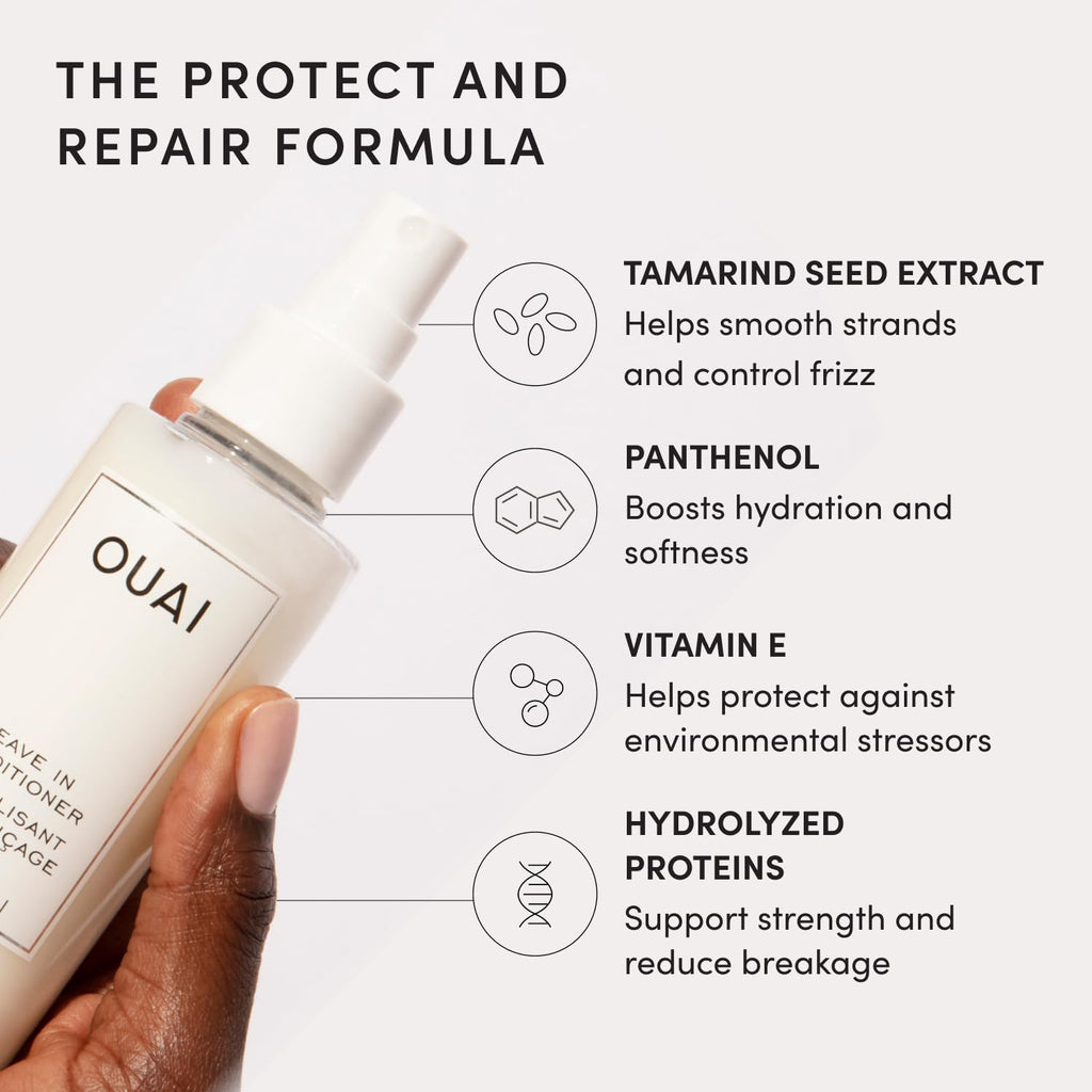OUAI Leave In Conditioner & Heat Protectant for Hair (4.7 oz)