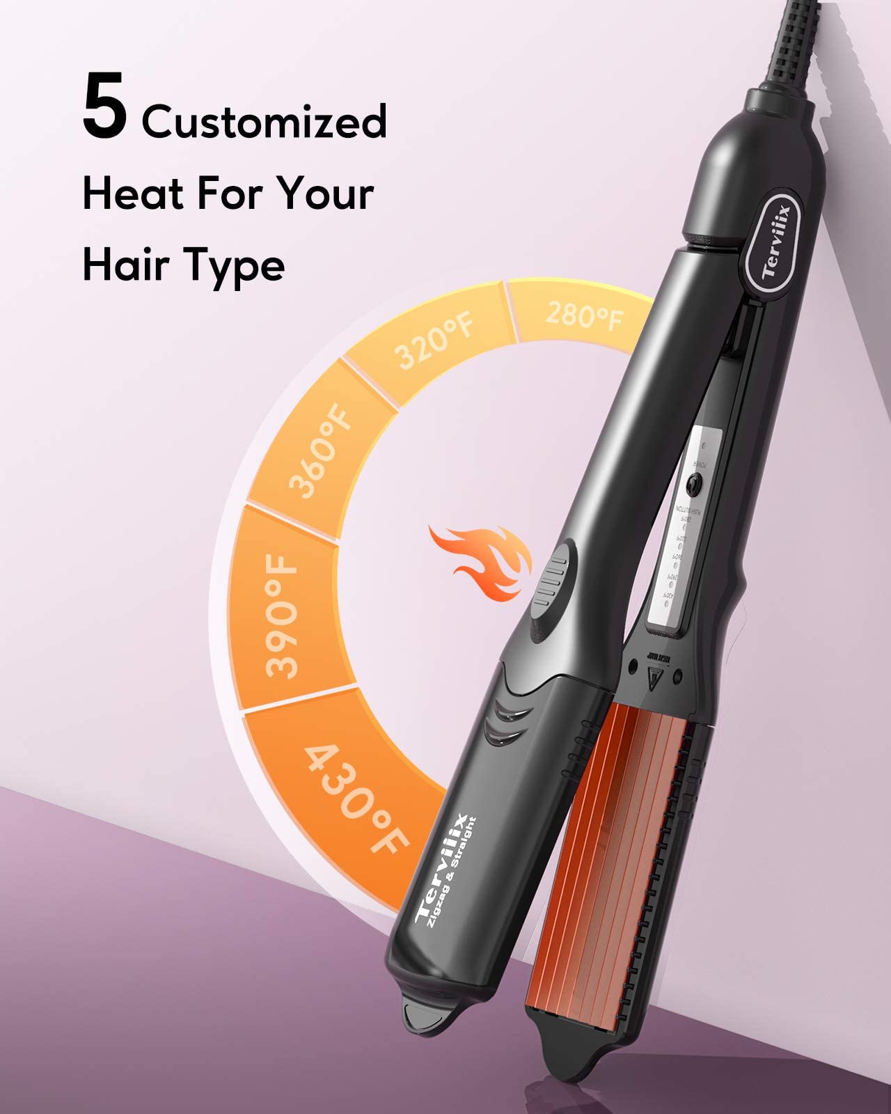 Terviiix Hair Crimper with 4 Plates