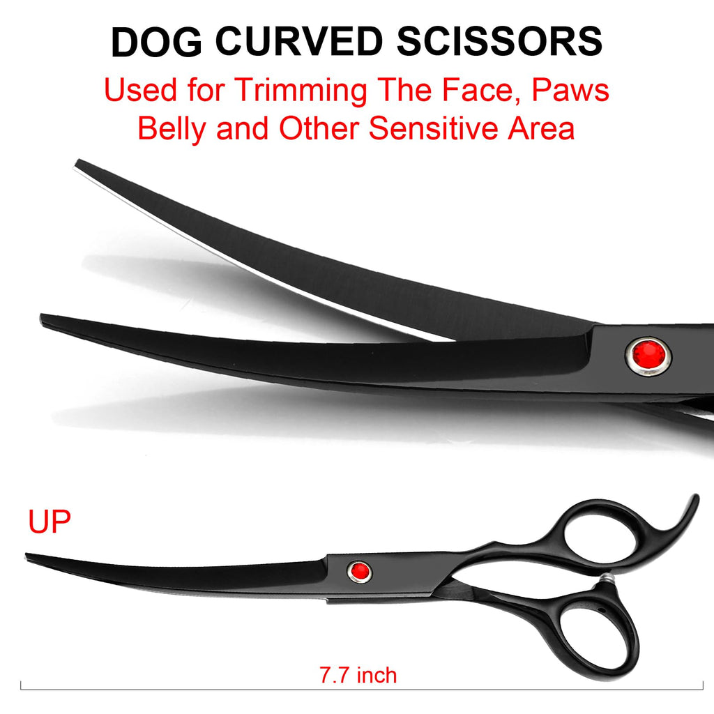 Titanium Black Stainless Steel Dog Grooming Scissors