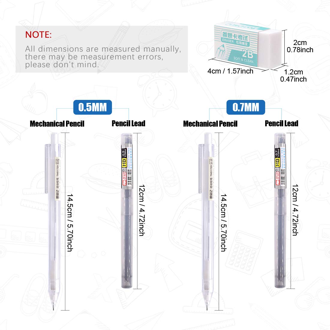 Glarks 16 Pieces Measuring Templates & Rulers