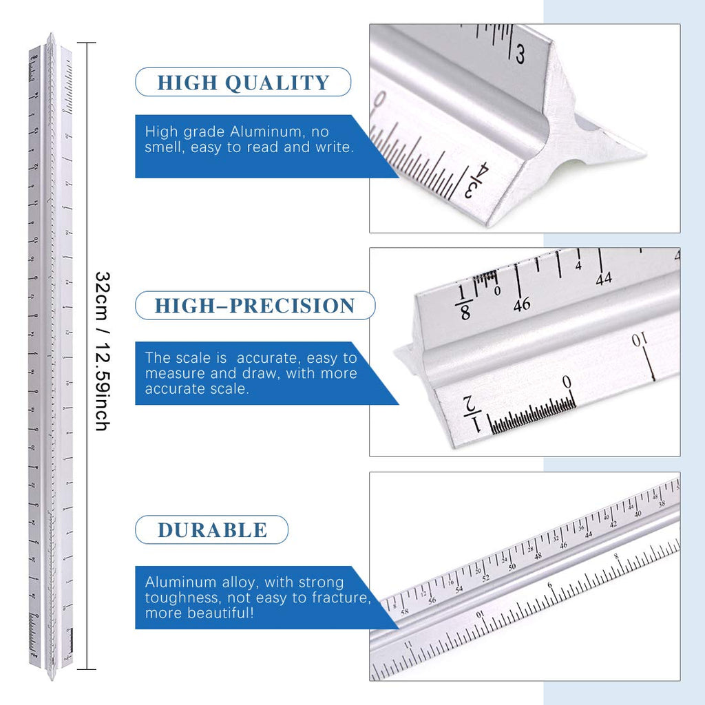 Glarks 16 Pieces Measuring Templates & Rulers