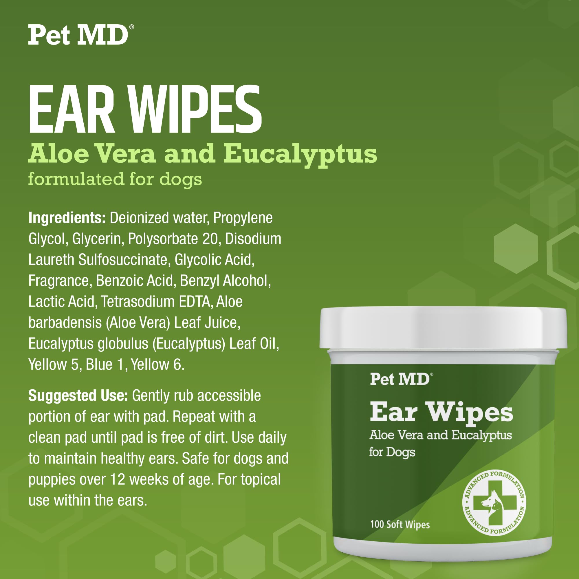 Pet MD Dog Ear Cleaning Wipes (100 Count)