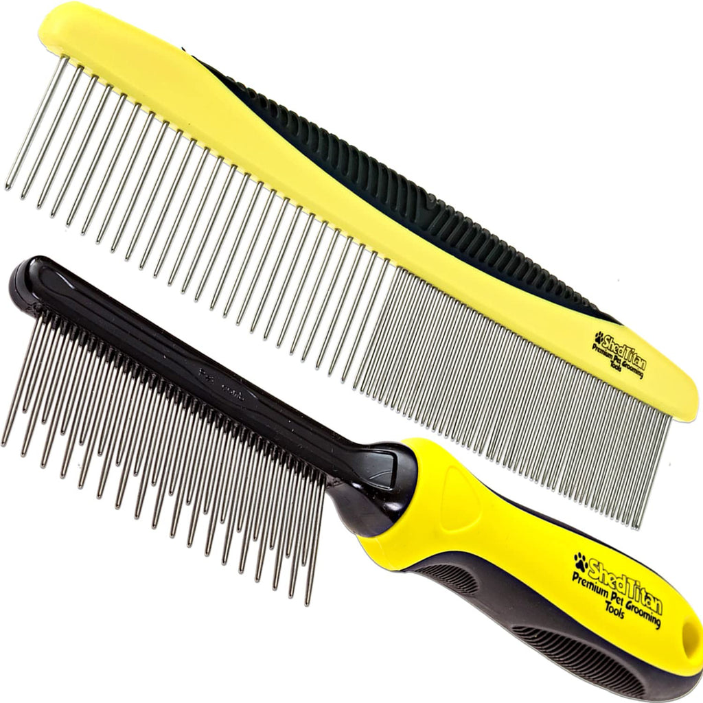Metal Dog Comb for Matted Hair & Detangler Combs Set