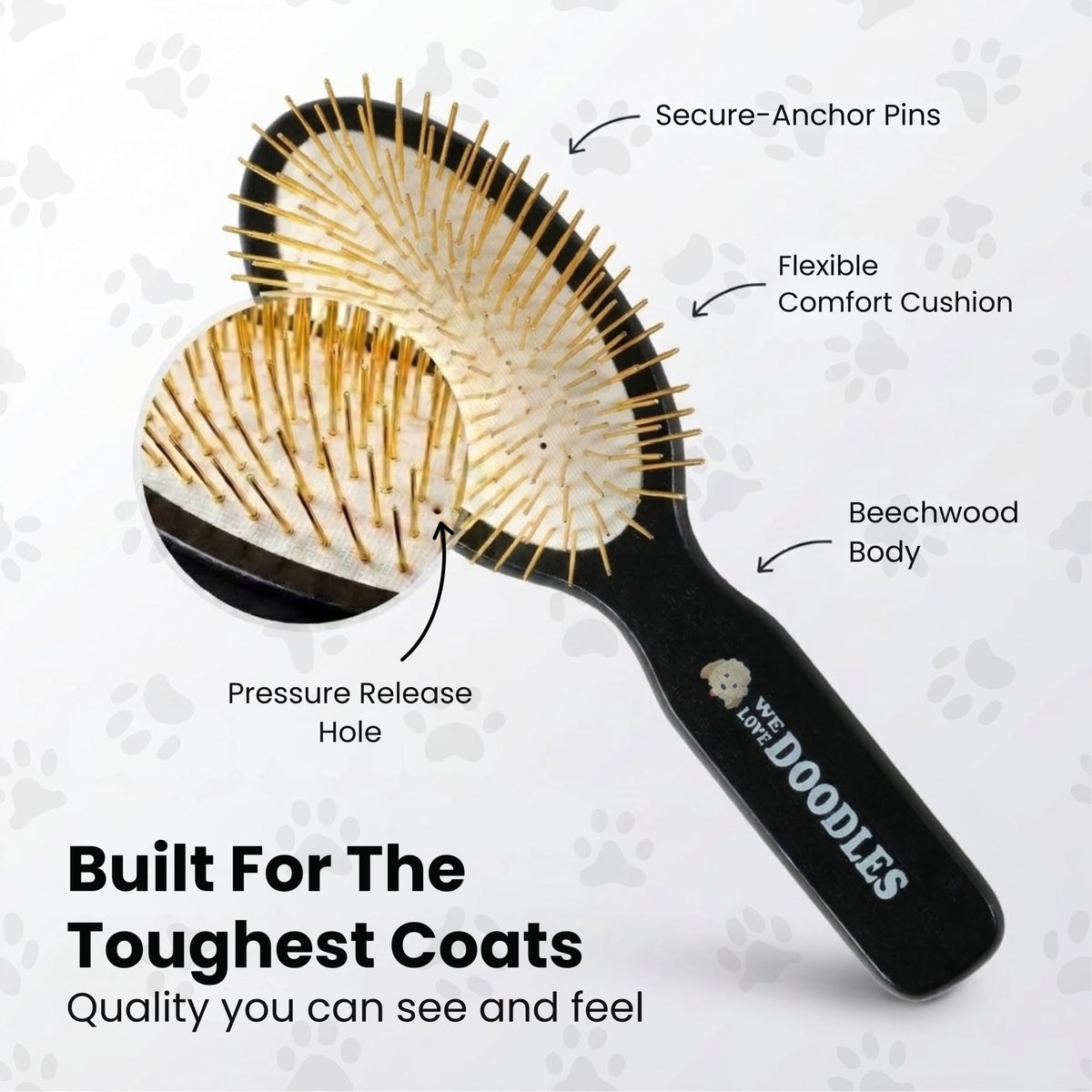Gold Pin Brush For Dogs