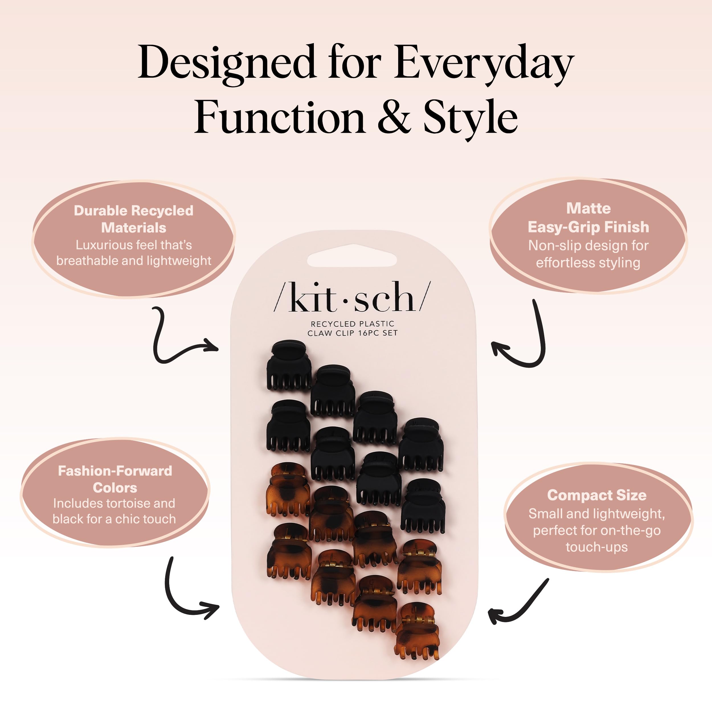 Kitsch Mini Claw Clips (16 Pcs)