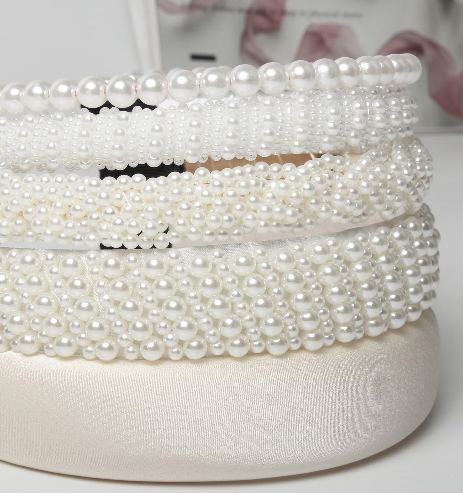 White Pearl Headbands (5 pcs)