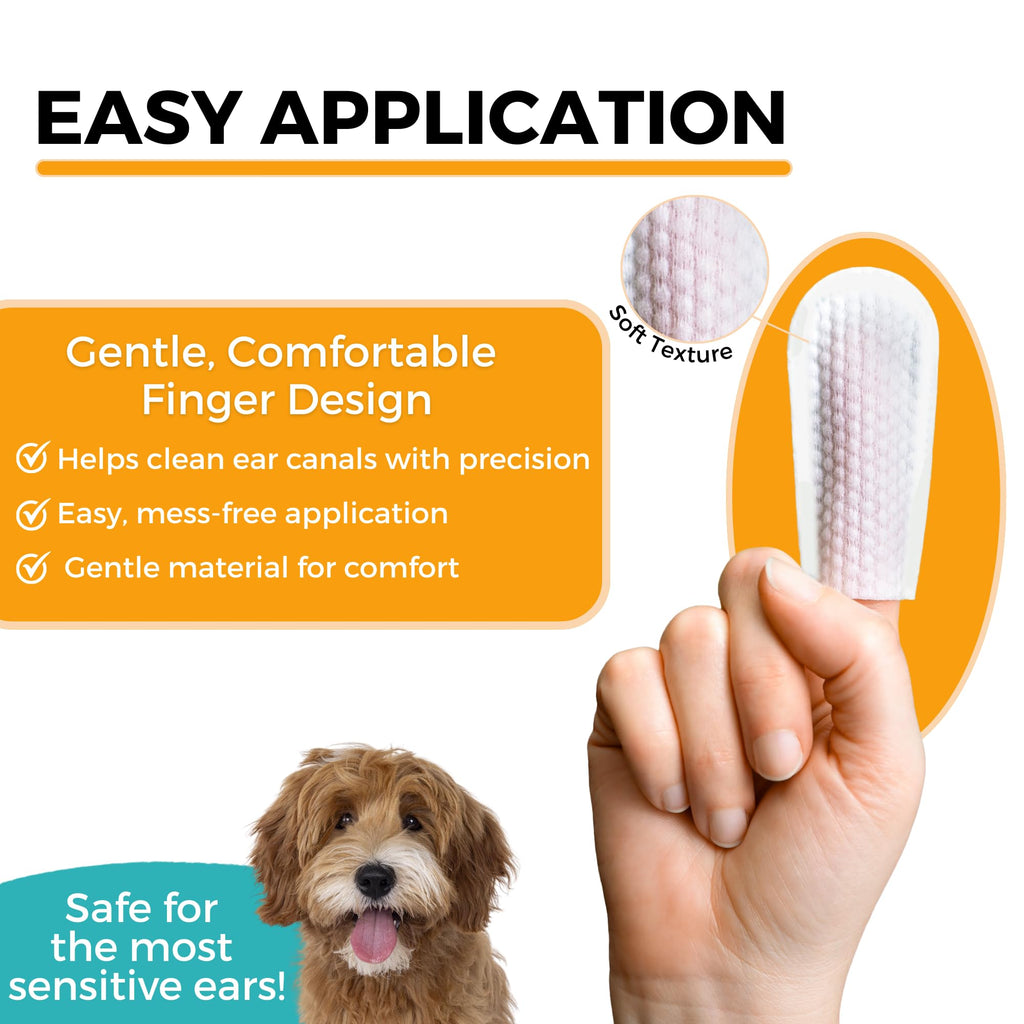 Nootie Medicated Ear Finger Wipes for Dogs