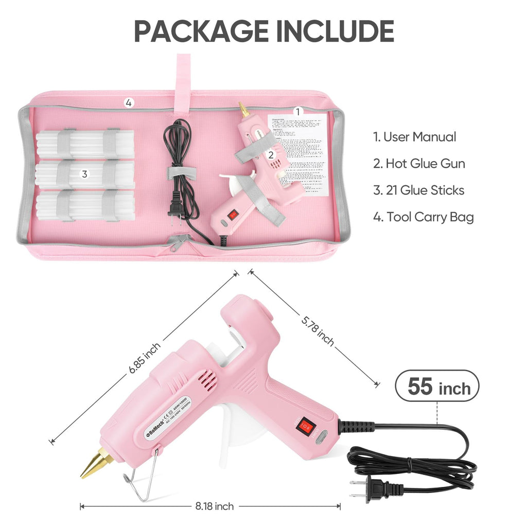 Full Size Hot Glue Gun and 21 Hot Glue Sticks (7/16")
