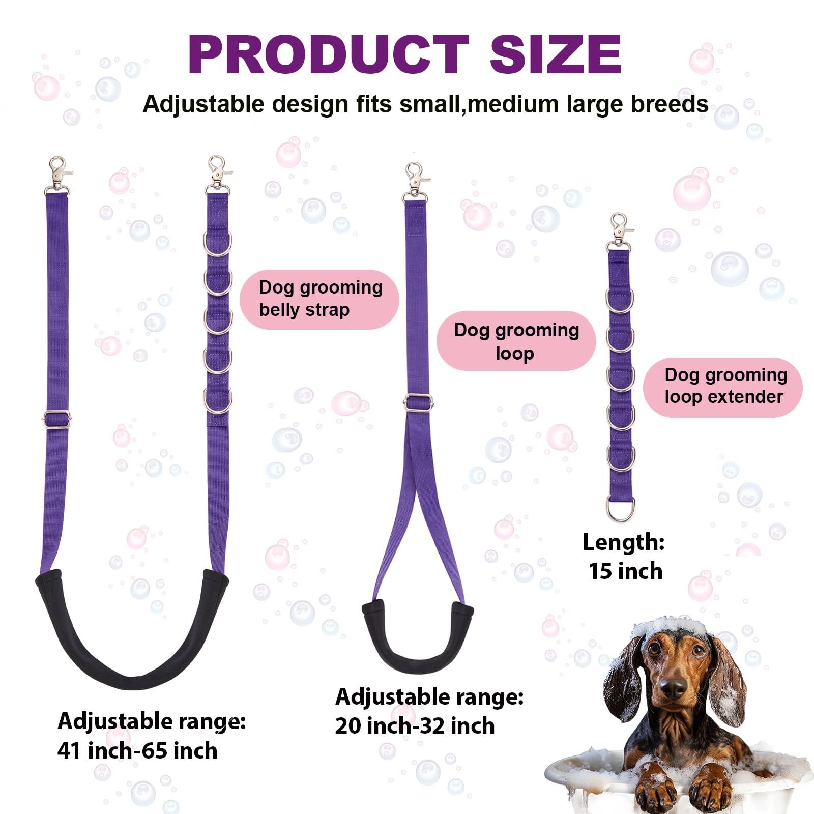 3PCS Dog Grooming Restraint Set