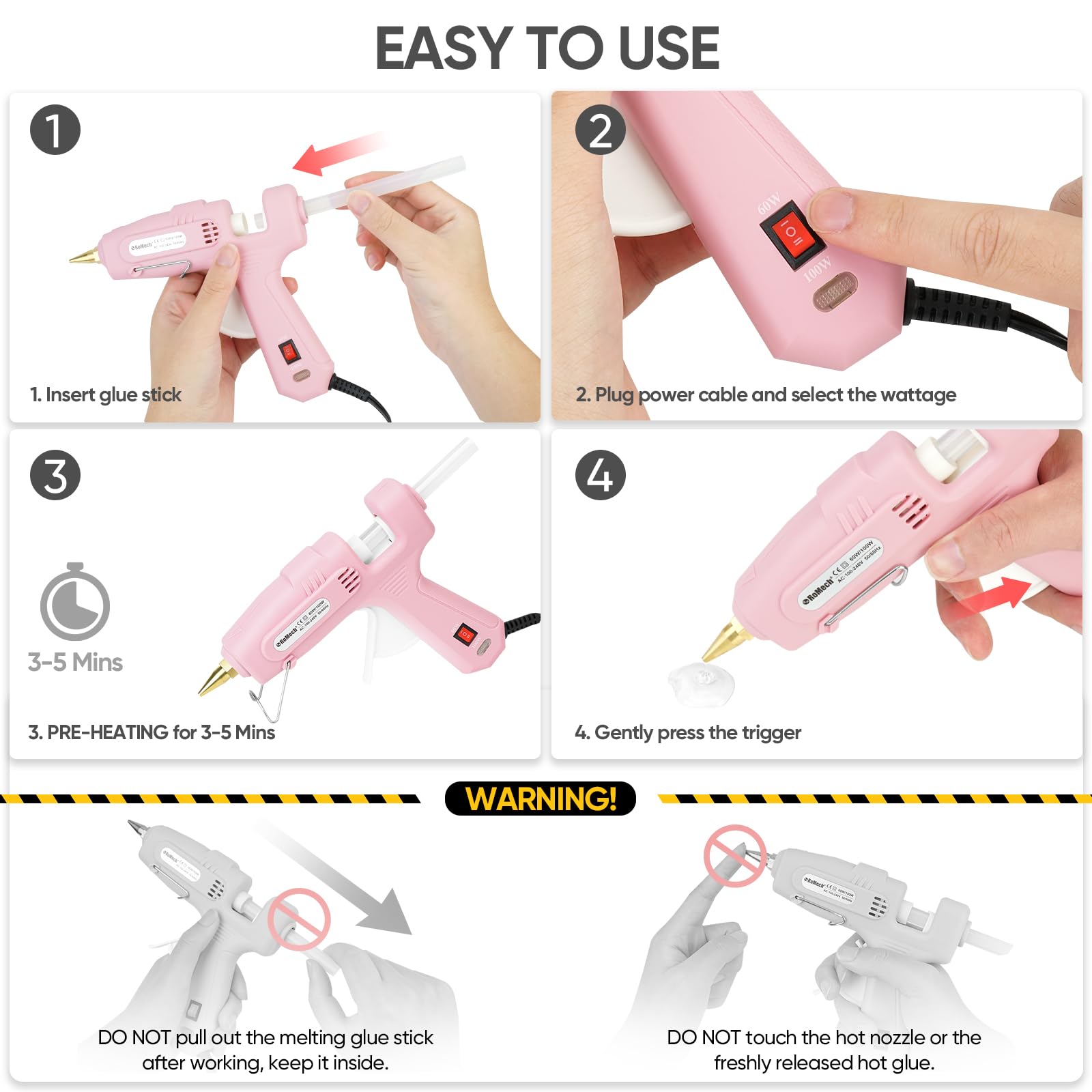 Full Size Hot Glue Gun and 21 Hot Glue Sticks (7/16")