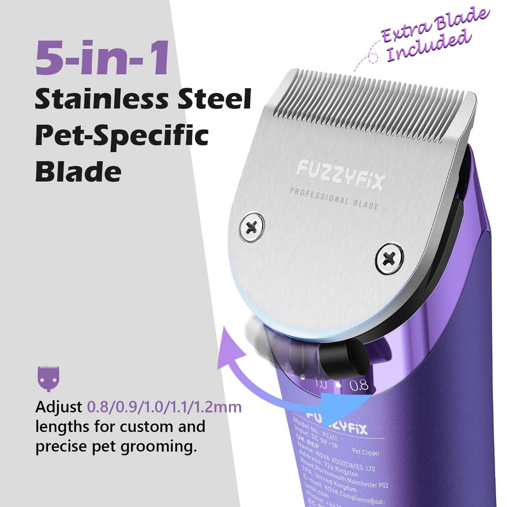 FuzzyFix Professional Dog Grooming Clipper with Replacement Blade