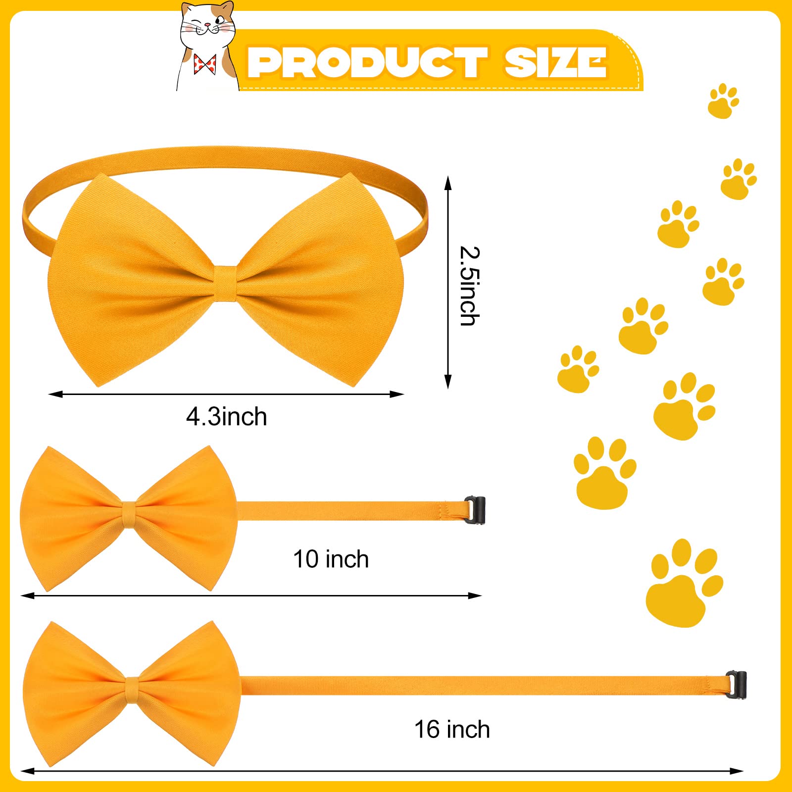 120 Pcs Dog Bow Ties with Adjustable Collar