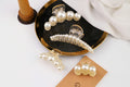 Large Pearl Hair Claw Clips (4 pcs)