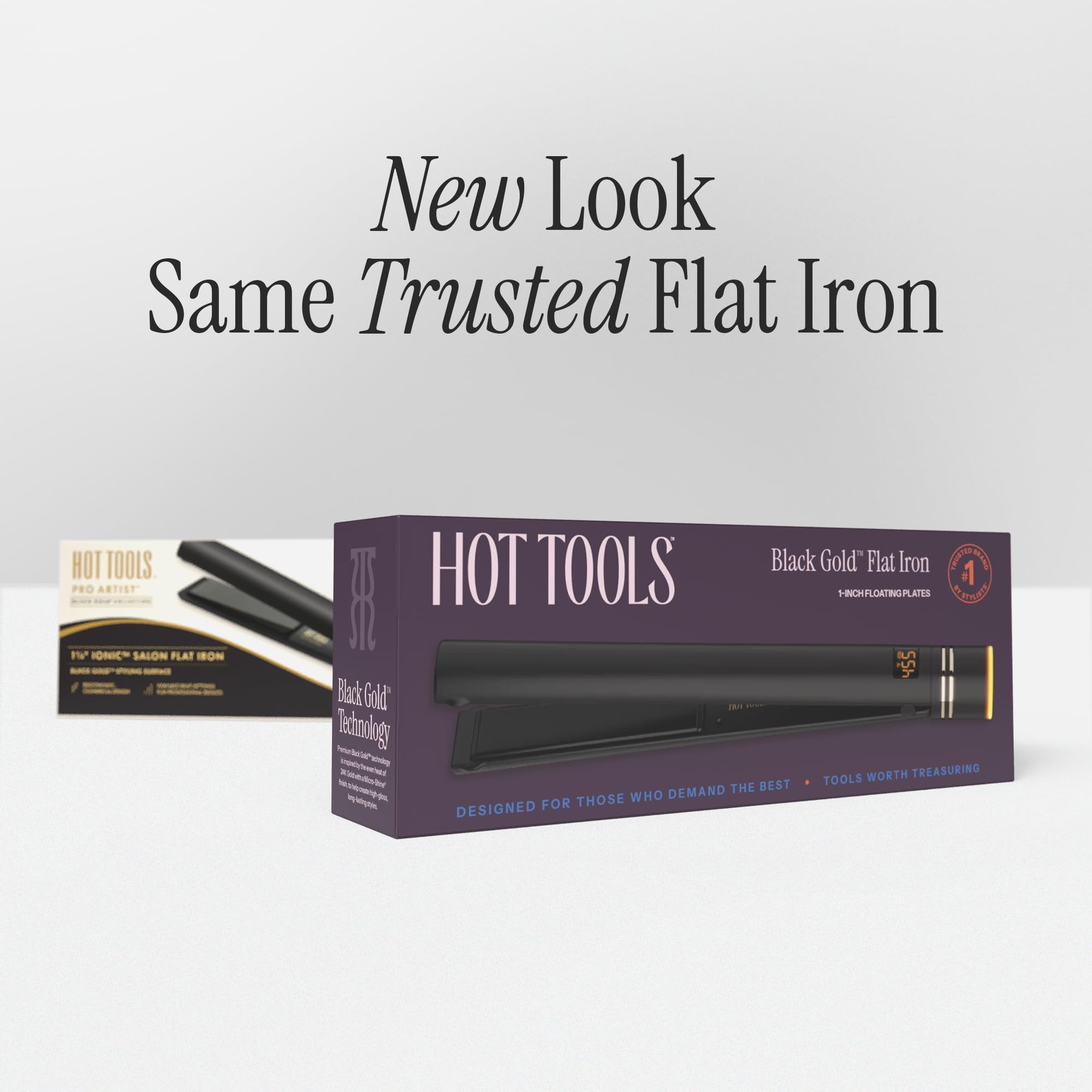 HOT TOOLS Pro Artist Black Gold Ionic 1" Flat Iron