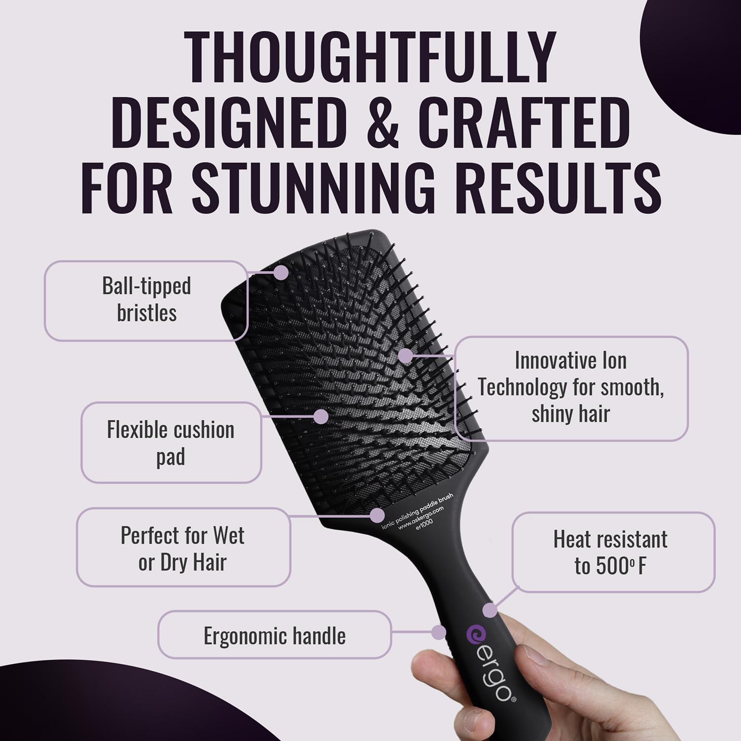 ERGO Ionic Paddle Hair Brush