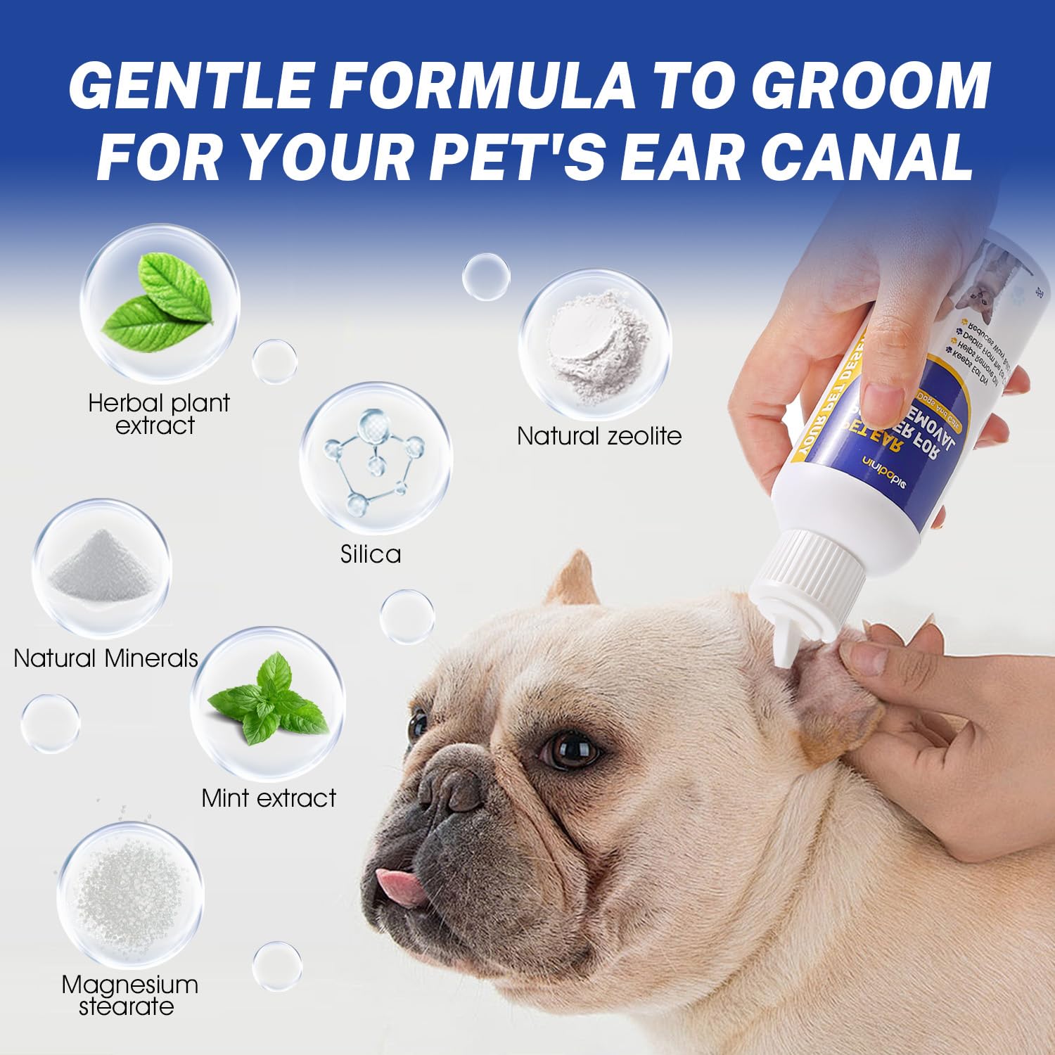 Dog Ear Hair Removal Kit with Ear Powder & Forceps
