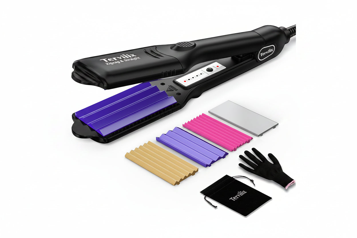 Terviiix Hair Crimper with 4 Plates