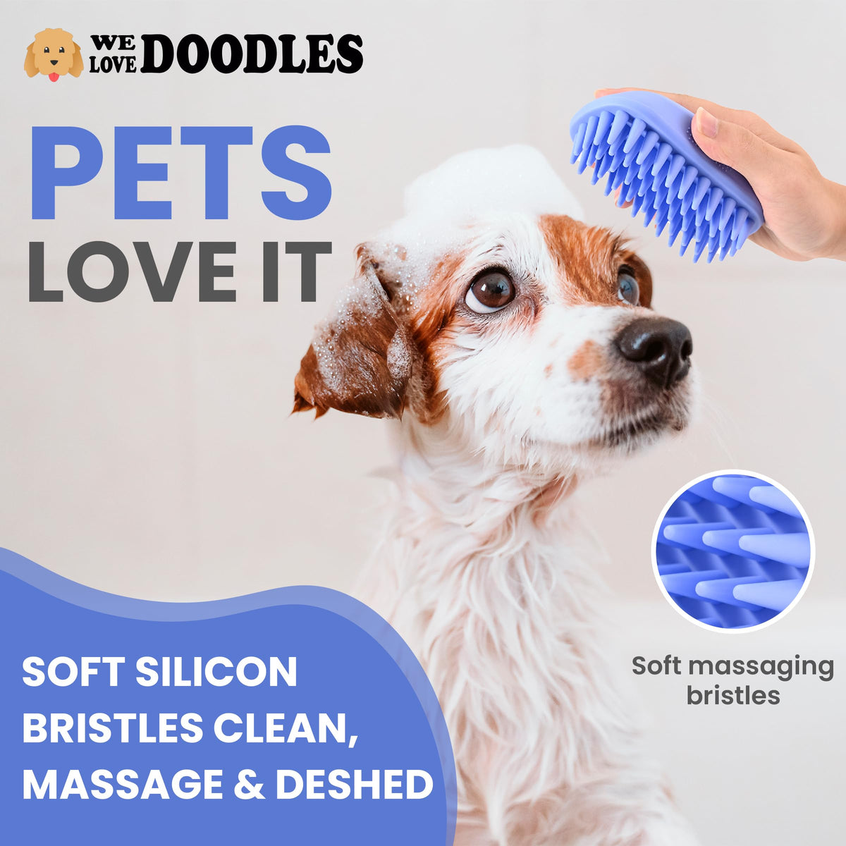 Dog Bath Silicone Brush (2 Pack)