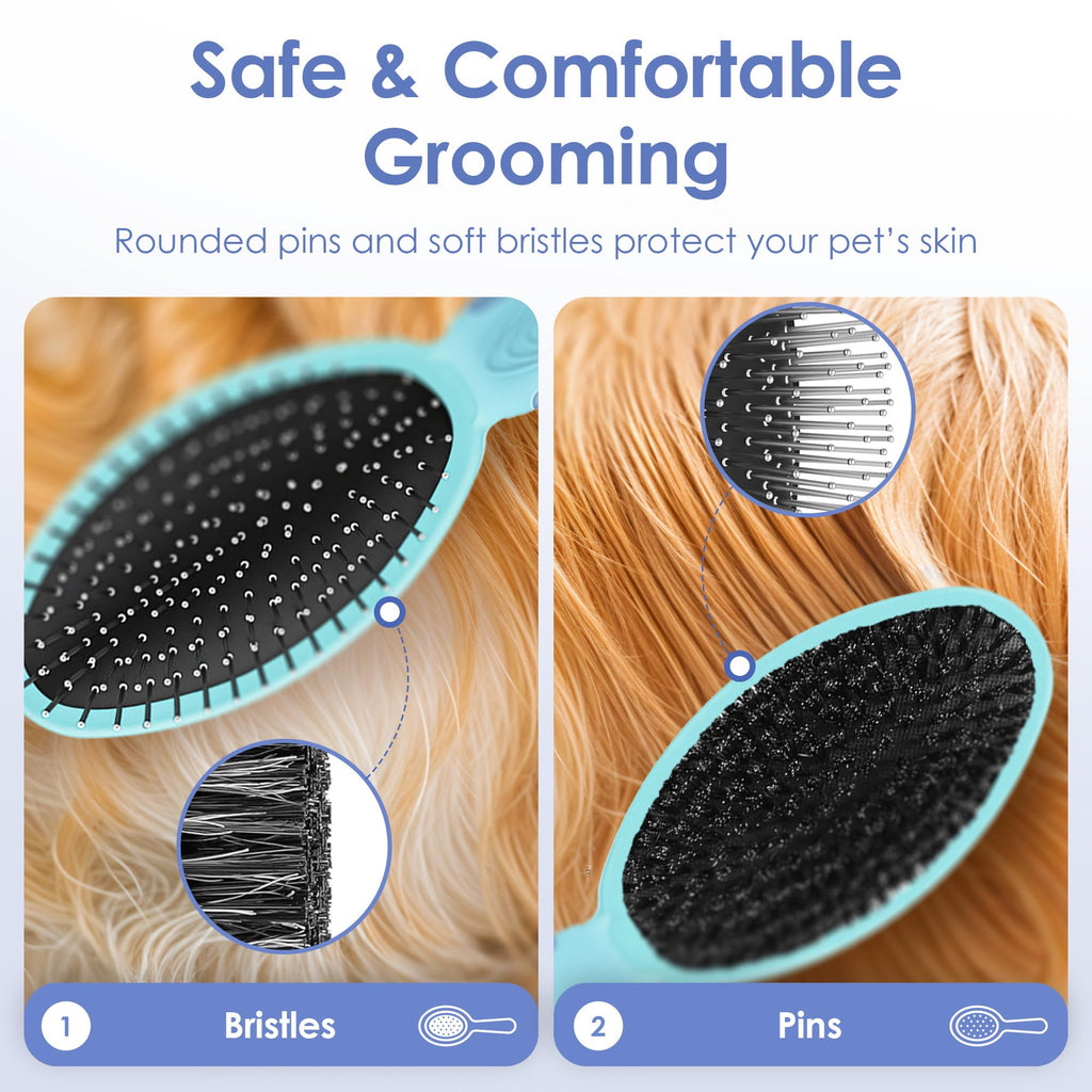 Double-Sided Grooming Brush for Dogs & Cats