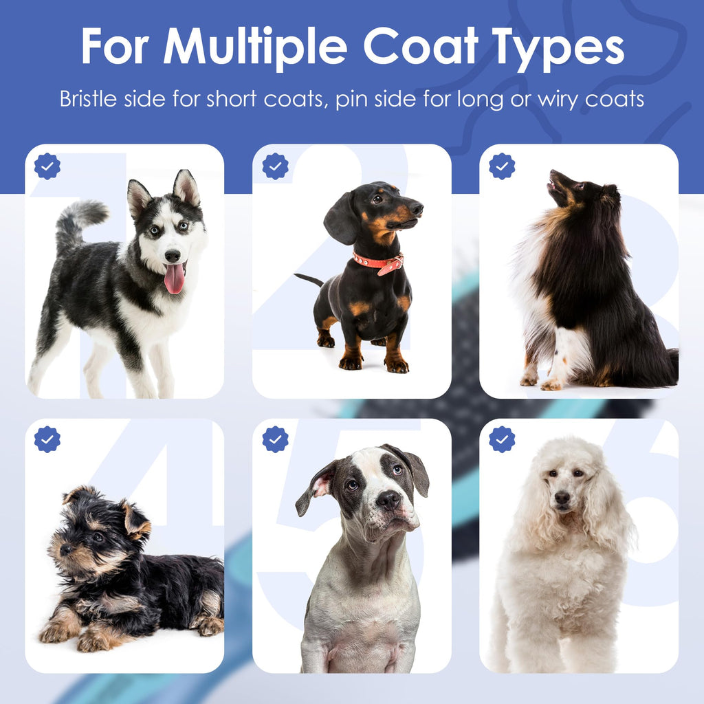 Double-Sided Grooming Brush for Dogs & Cats