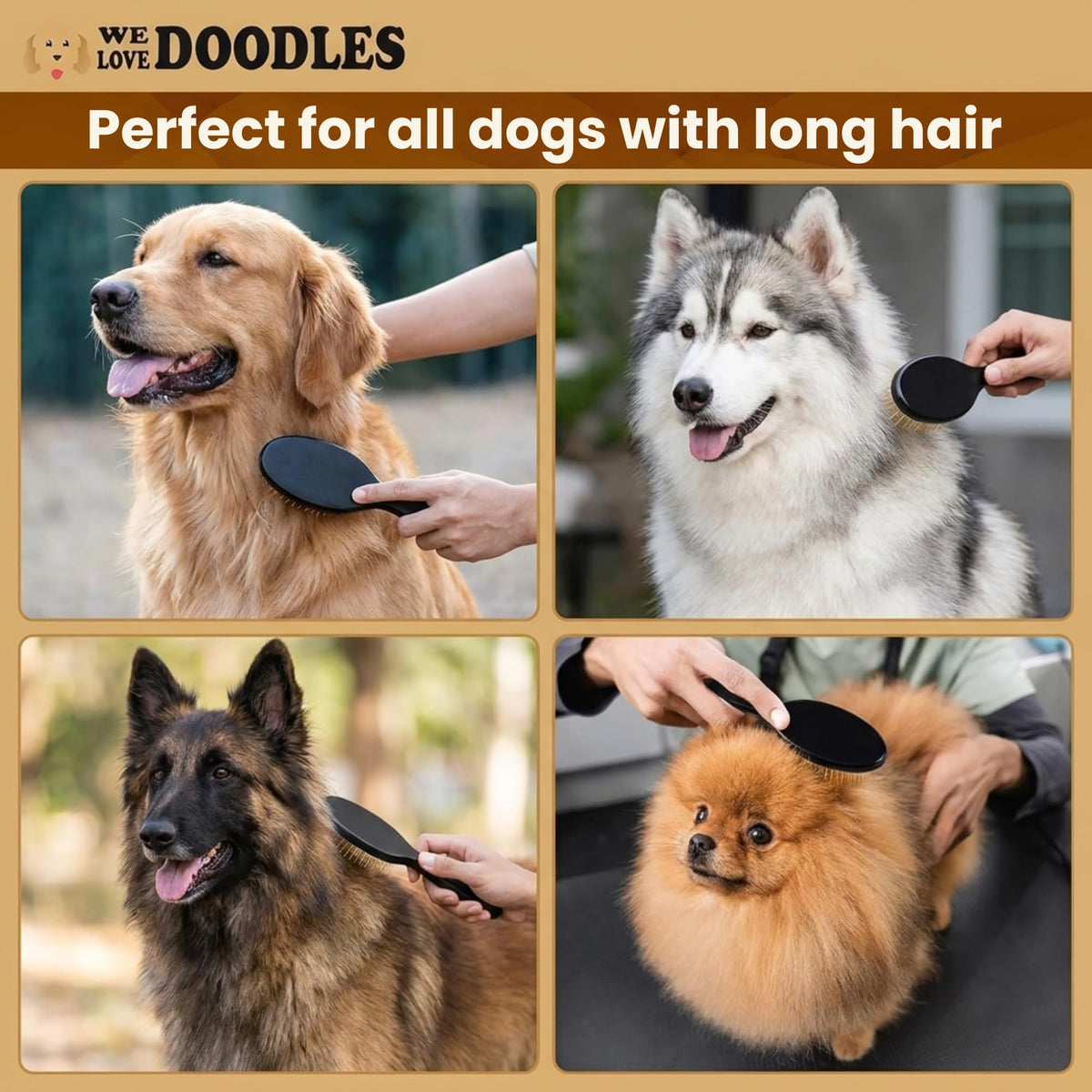 Gold Pin Brush For Dogs