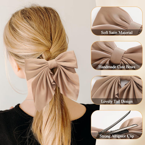 Bow Hair Clips (6 pcs)