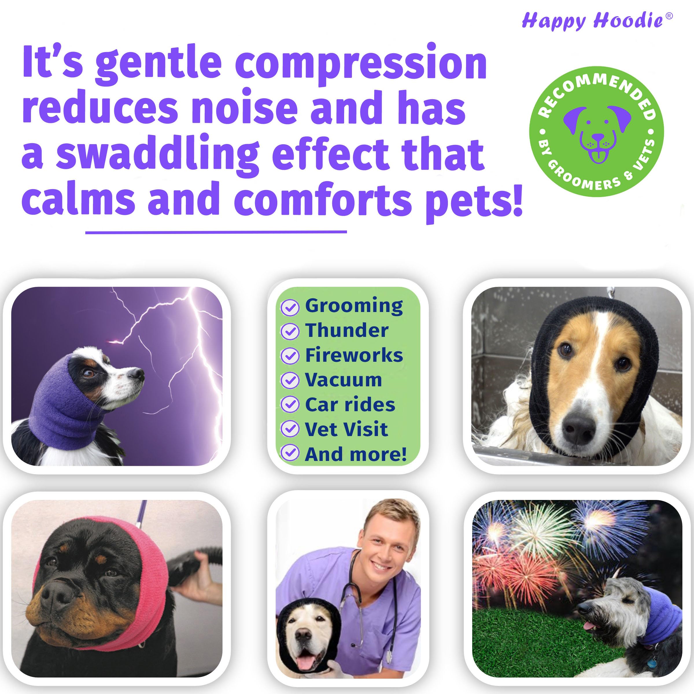 Happy Hoodie The Original Dog & Cat Calming Band