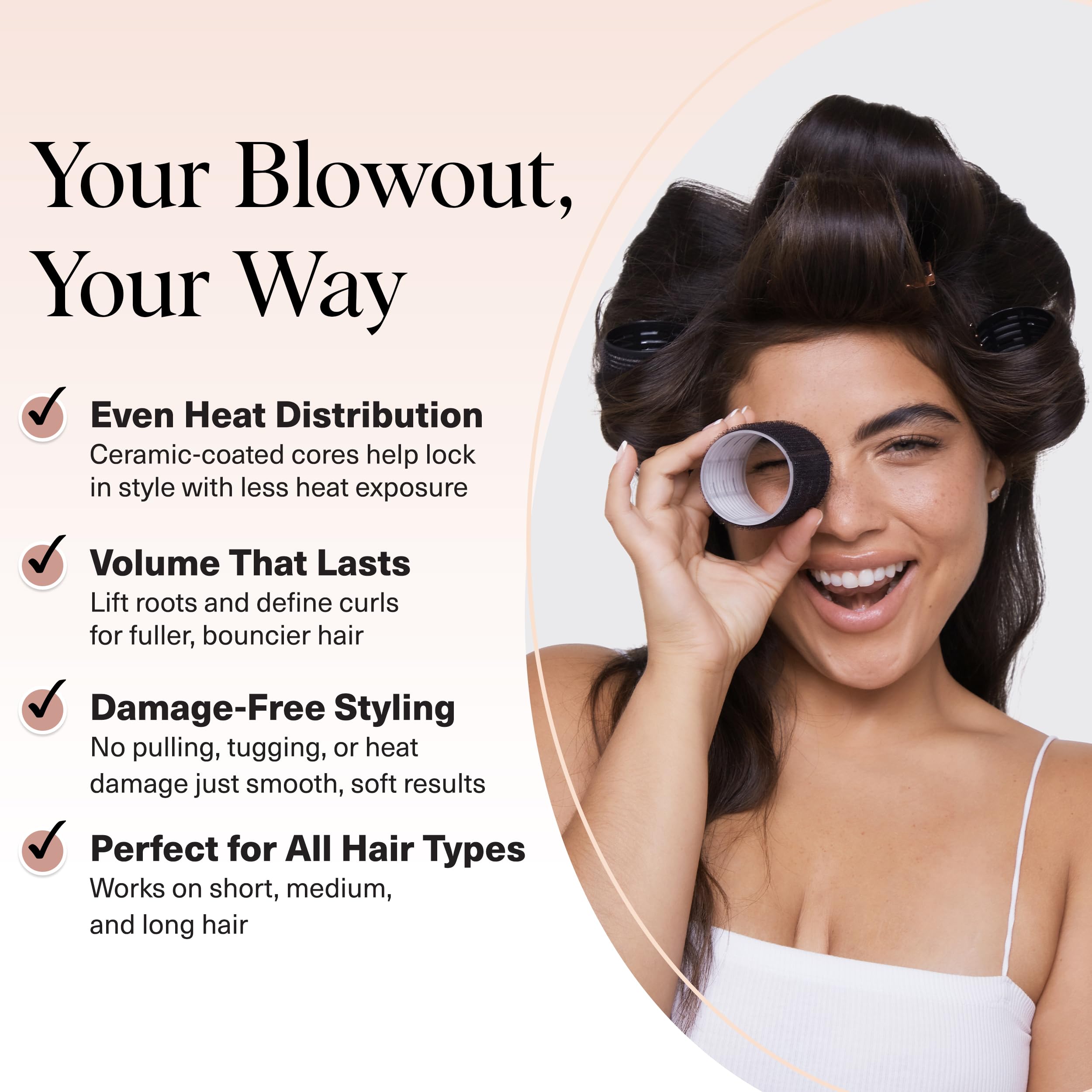 Kitsch Ceramic Hair Rollers (8 Pcs)