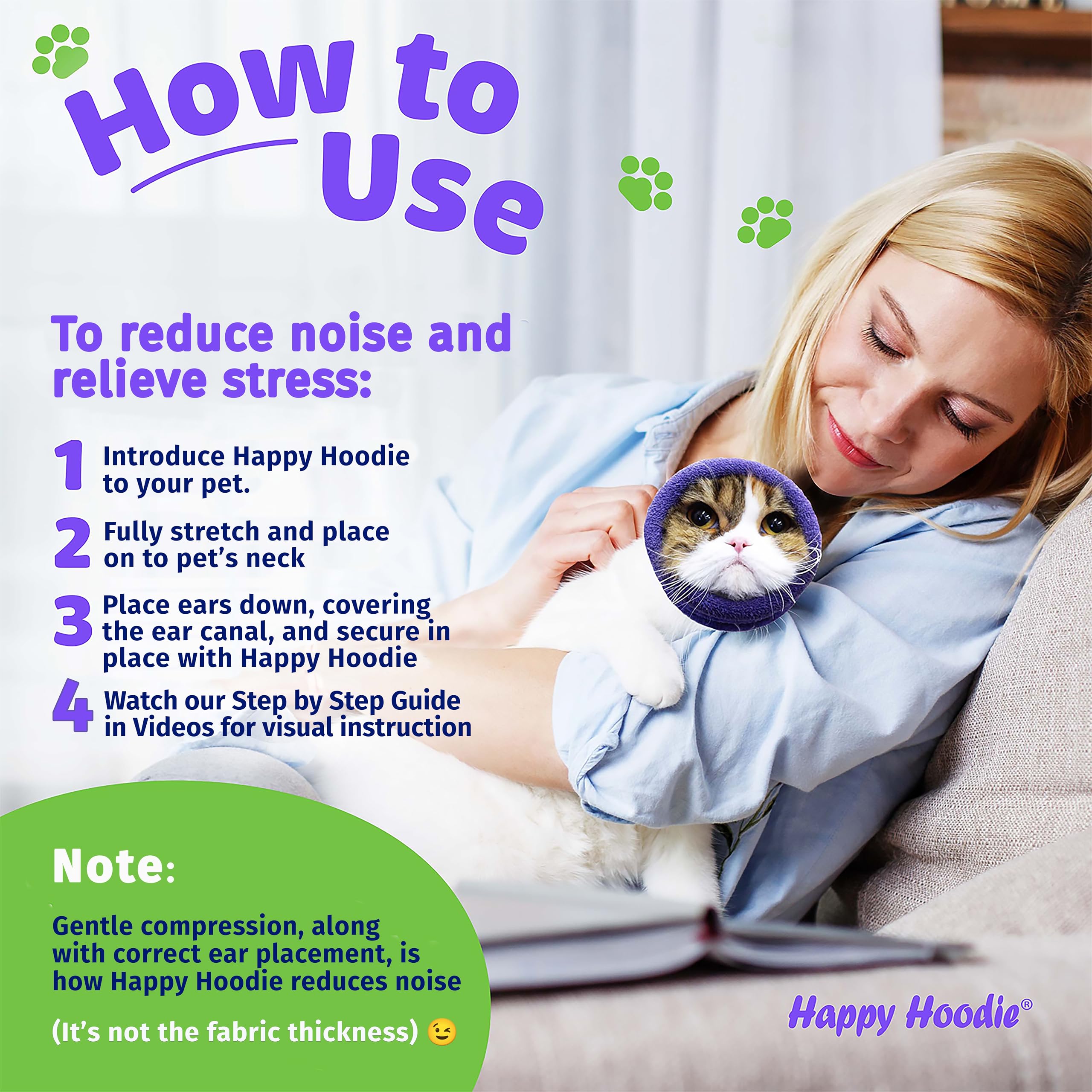 Happy Hoodie The Original Dog & Cat Calming Band