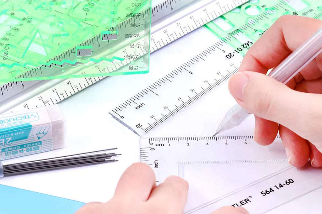 Glarks 16 Pieces Measuring Templates & Rulers