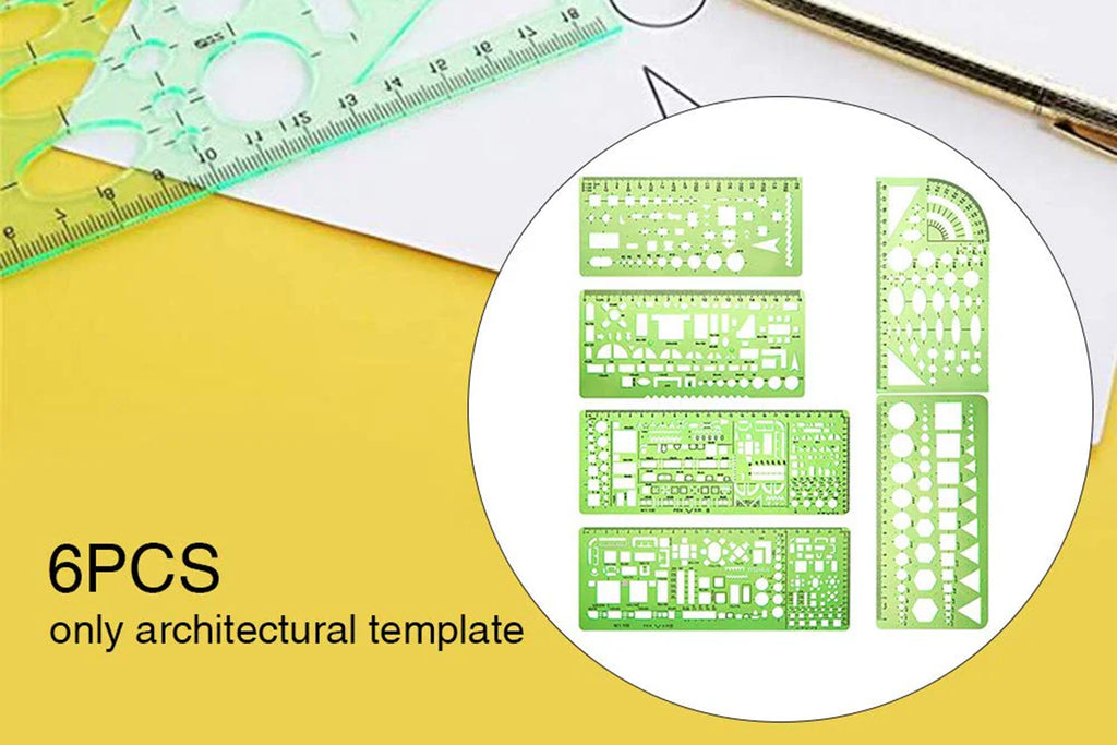 Kakalote Architectural Templates, Drafting Tools and Ruler Shapes