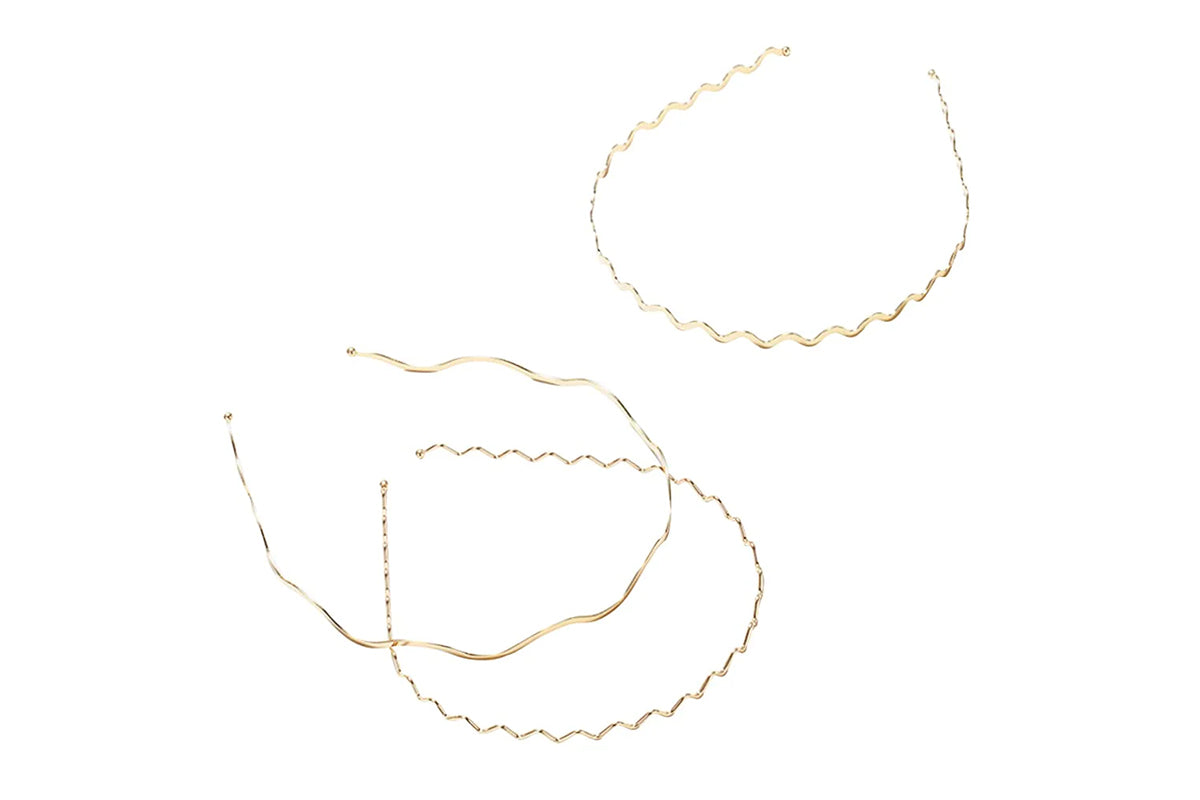 Metal Wavy Hair Headbands Set (3pcs)