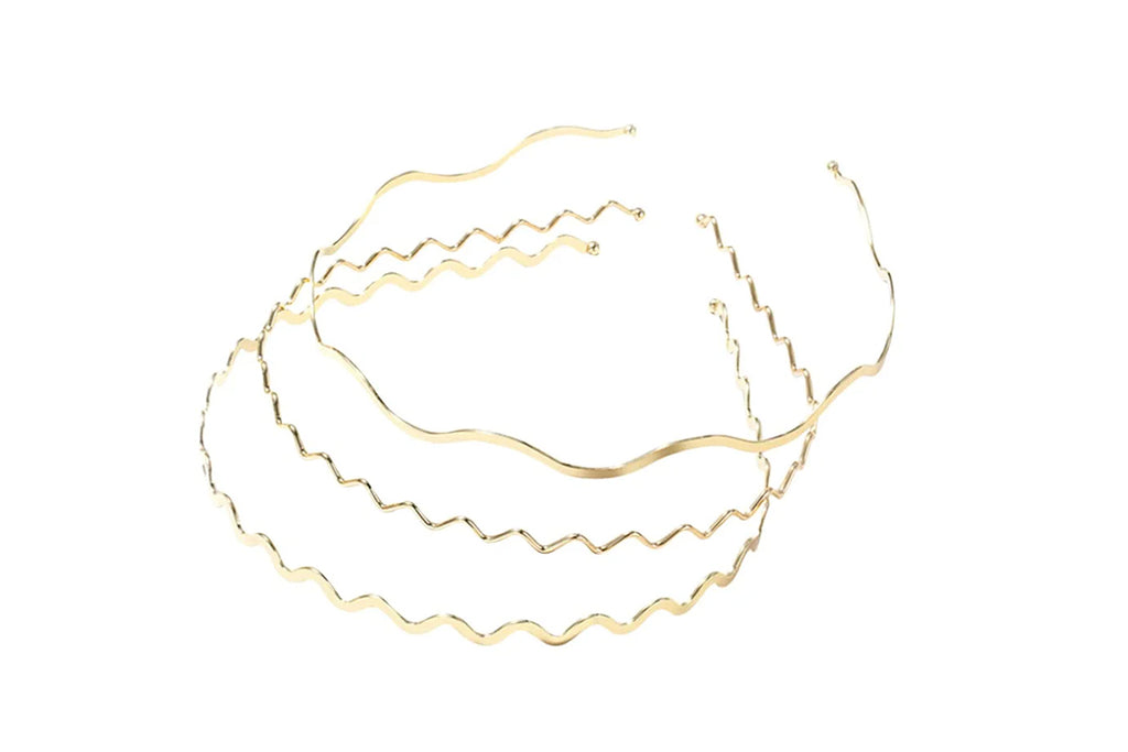 Metal Wavy Hair Headbands Set (3pcs)