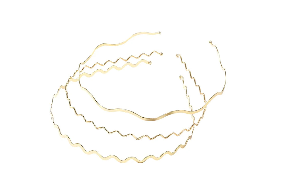 Metal Wavy Hair Headbands Set (3pcs)
