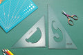 2 Pack Large Transparent Triangle Ruler Set (30/60 & 45/90 Degrees)