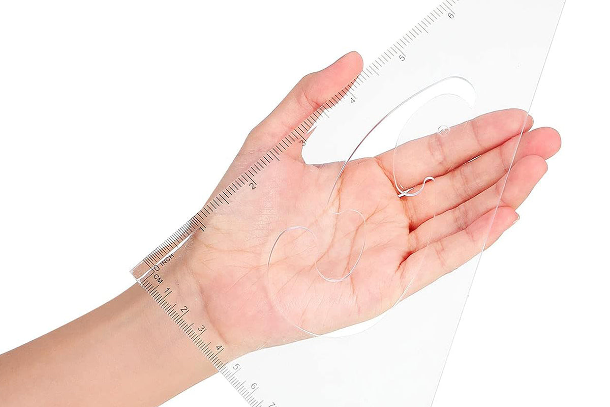 2 Pack Large Transparent Triangle Ruler Set (30/60 & 45/90 Degrees)