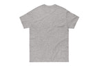Gray t-shirt back on a white background