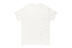 Plain white t-shirt back on a white background