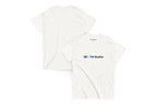 White t-shirt with 'QC Pet Studies' logo on a white background, front and back