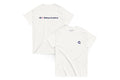 Back and front of white t shirt. Back reads "QC Makeup Academy", front features Q logo.