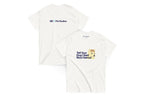 Front and back of white t-shirt. Back reads "QC Pet Studies", front reads "Tell Your Dog I Said Nice Haircut"
