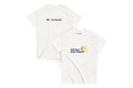 Front and back of white t-shirt. Text on front reads "Tell Your Dog I Say Hi". Text on back reads "QC Pet Studies"