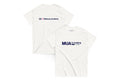 Back and front of white t-shirt. Back reads "QC Makeup Academy", front reads "MUA in Training"