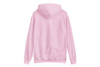 Pink hoodie back on a white background