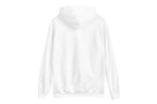 White hoodie back on a white background